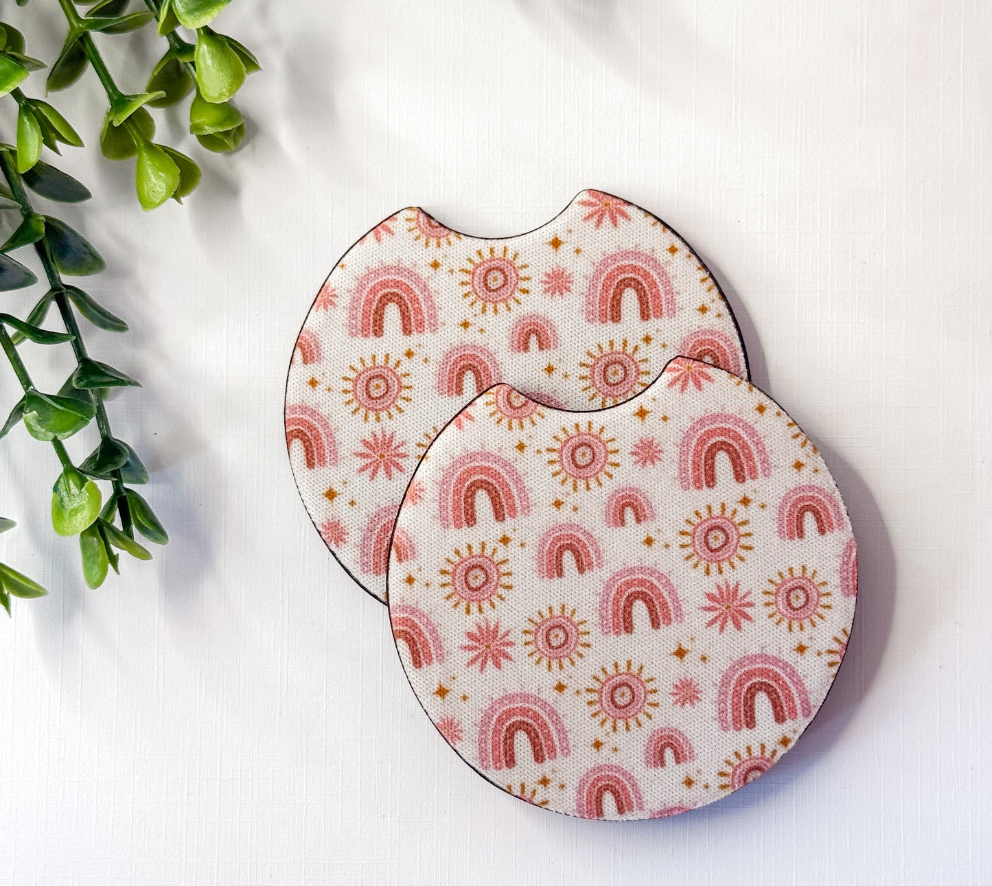Spring Boho Car Coasters