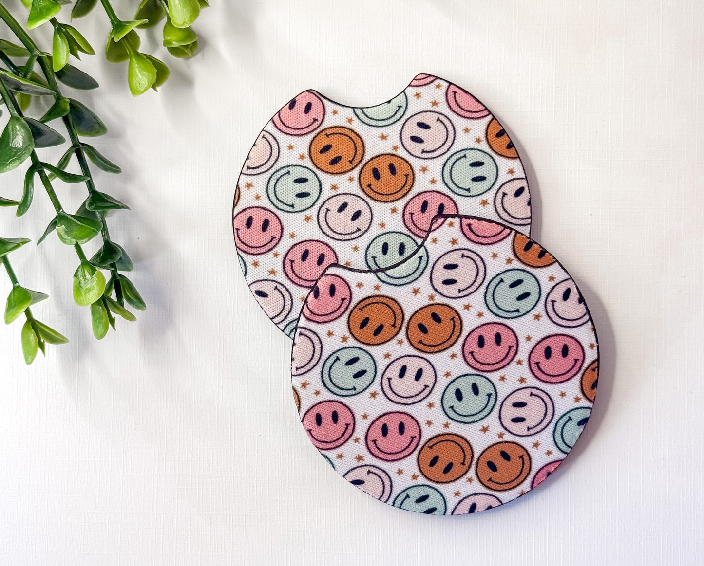 Smiley Happy Car Coasters