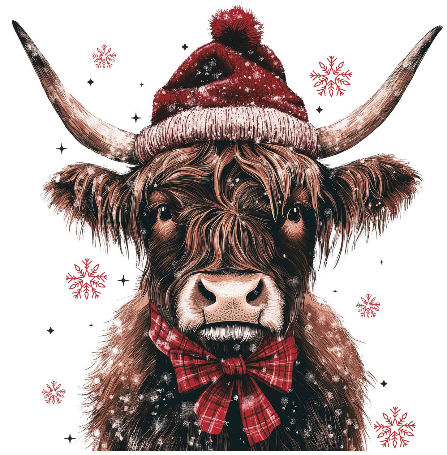 Highland Christmas Cow DTF