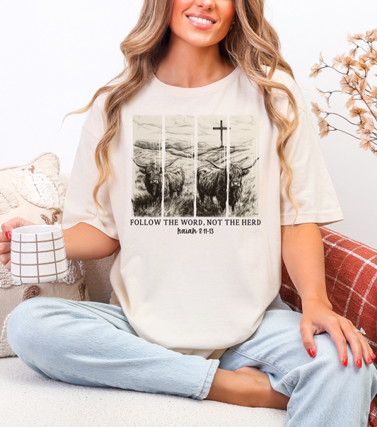 The Word, Not the Herd—Highland Cow T-shirt