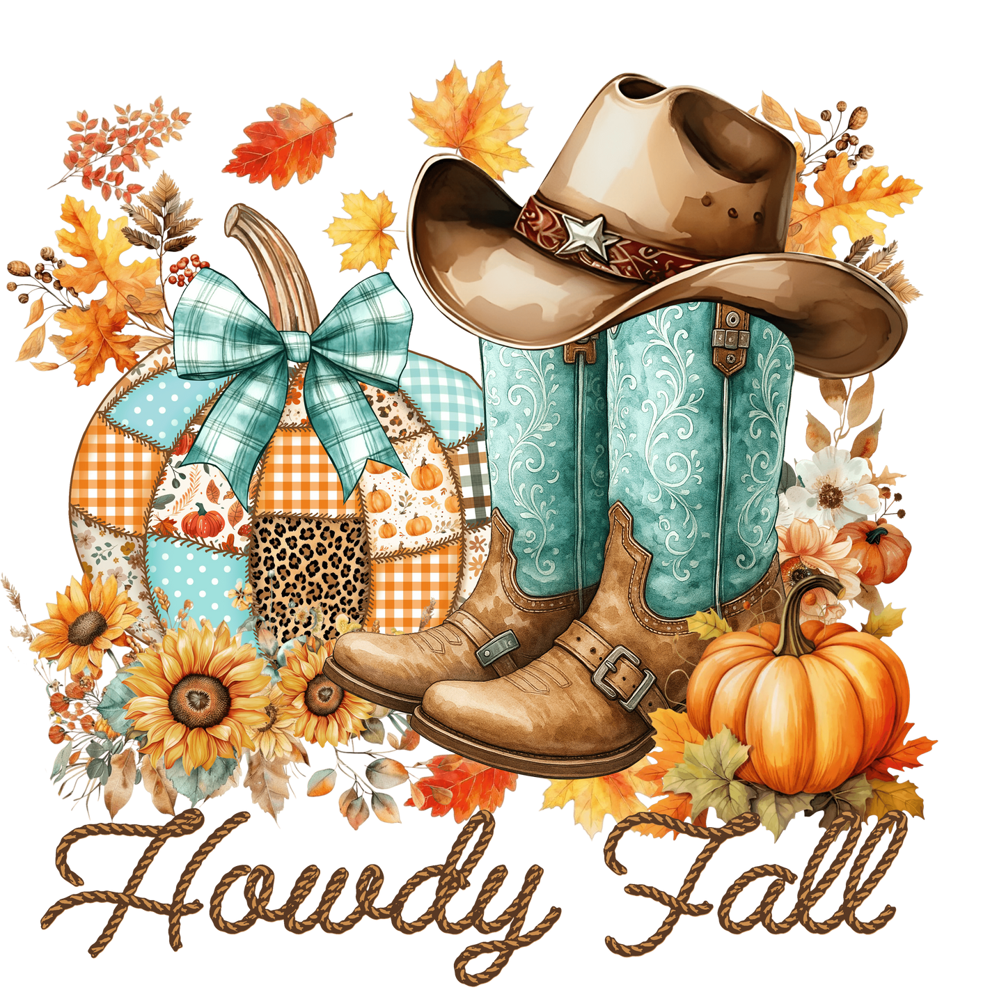 Cowboy Howdy Fall DTF Transfer
