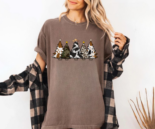Cowhide Christmas Tree Tee
