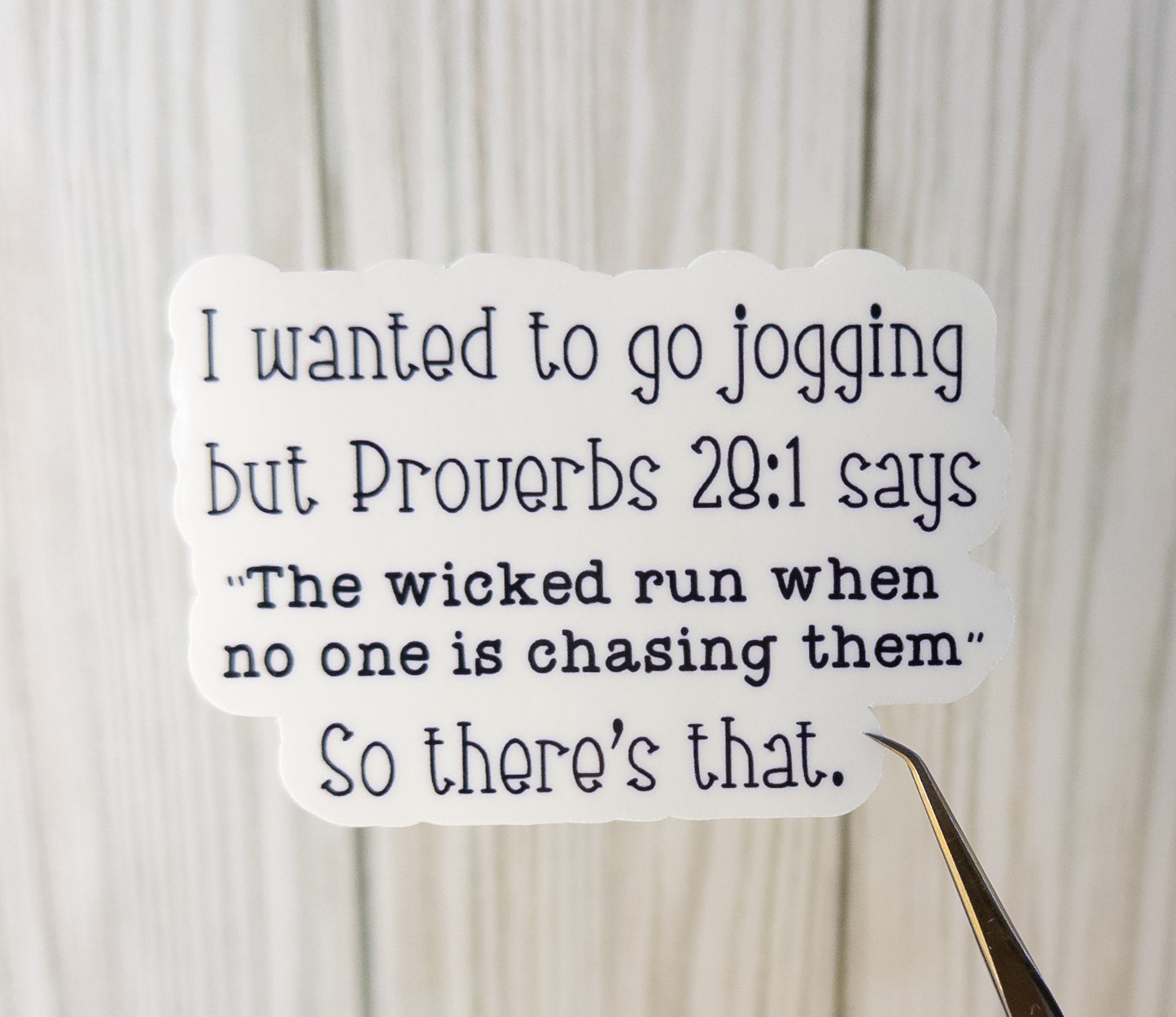 I Wanted to Jog Sticker