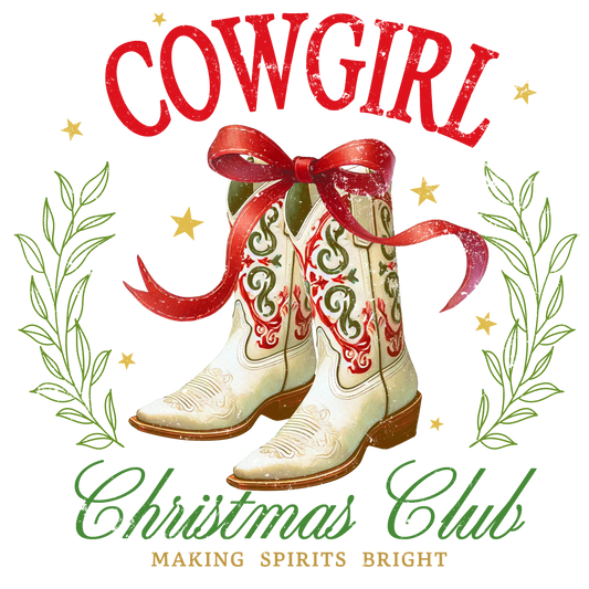 Cowgirl Christmas Club DTF