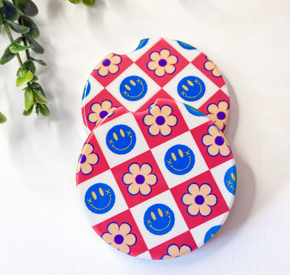Smiley Car Coasters