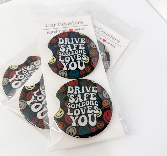 Drive Safe Car Coasters