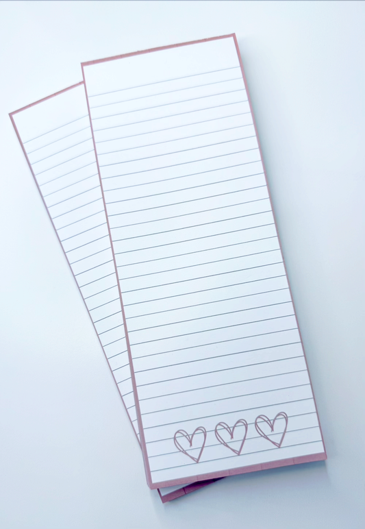 Hearts Magnetic Notepad