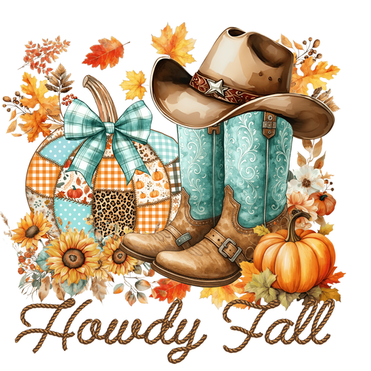 Cowboy Howdy Fall DTF Transfer